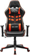 vidaXL - Gamestoel - kunstleer - zwart - en - oranje