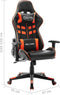 vidaXL - Gamestoel - kunstleer - zwart - en - oranje