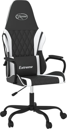 vidaXL - Gamestoel - kunstleer - zwart - en - wit
