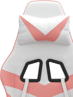 vidaXL-Gamestoel-met-voetensteun-kunstleer-wit-en-roze