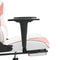 vidaXL - Gamestoel - met - voetensteun - kunstleer - wit - en - roze