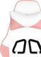 vidaXL - Gamestoel - met - voetensteun - kunstleer - wit - en - roze