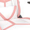 vidaXL - Gamestoel - met - voetensteun - kunstleer - wit - en - roze