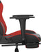 vidaXL - Gamestoel - met - voetensteun - kunstleer - zwart - en - rood