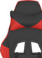 vidaXL - Gamestoel - met - voetensteun - kunstleer - zwart - en - rood