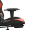 vidaXL - Gamestoel - met - voetensteun - kunstleer - zwart - en - rood