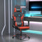 vidaXL - Gamestoel - met - voetensteun - kunstleer - zwart - en - rood