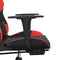 vidaXL - Gamestoel - met - voetensteun - kunstleer - zwart - en - rood