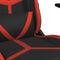 vidaXL - Gamestoel - met - voetensteun - kunstleer - zwart - en - rood