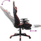 vidaXL - Gamestoel - met - voetensteun - kunstleer - zwart - en - rood