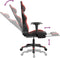 vidaXL - Gamestoel - met - voetensteun - kunstleer - zwart - en - rood