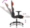vidaXL - Gamestoel - met - voetensteun - kunstleer - zwart - en - rood