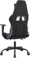 vidaXL - Gamestoel - met - voetensteun - kunstleer - zwart - en - blauw