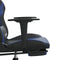 vidaXL - Gamestoel - met - voetensteun - kunstleer - zwart - en - blauw
