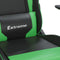 vidaXL - Gamestoel - met - voetensteun - kunstleer - zwart - en - groen