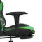 vidaXL - Gamestoel - met - voetensteun - kunstleer - zwart - en - groen