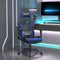 vidaXL - Gamestoel - met - voetensteun - kunstleer - zwart - en - blauw