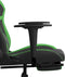 vidaXL - Gamestoel - met - voetensteun - kunstleer - zwart - en - groen
