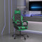 vidaXL - Gamestoel - met - voetensteun - kunstleer - zwart - en - groen