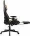 vidaXL - Gamestoel - met - voetensteun - kunstleer - zwart - en - goudkleurig