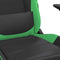 vidaXL - Gamestoel - met - voetensteun - kunstleer - zwart - en - groen