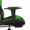 vidaXL - Gamestoel - met - voetensteun - kunstleer - zwart - en - groen