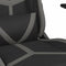 vidaXL - Gamestoel - met - voetensteun - kunstleer - zwart - en - grijs