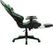 vidaXL - Gamestoel - met - voetensteun - kunstleer - zwart - en - groen