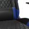 vidaXL - Gamestoel - met - voetensteun - kunstleer - zwart - en - blauw