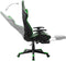 vidaXL - Gamestoel - met - voetensteun - kunstleer - zwart - en - groen