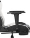 vidaXL - Gamestoel - met - voetensteun - kunstleer - zwart - en - wit