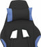 vidaXL - Gamestoel - met - voetensteun - stof - zwart - en - blauw