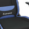 vidaXL - Gamestoel - met - voetensteun - stof - zwart - en - blauw