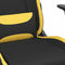 vidaXL - Gamestoel - met - voetensteun - stof - zwart - en - geel