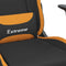 vidaXL - Gamestoel - met - voetensteun - stof - zwart - en - oranje