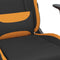 vidaXL - Gamestoel - met - voetensteun - stof - zwart - en - oranje