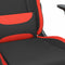 vidaXL - Gamestoel - met - voetensteun - stof - zwart - en - rood