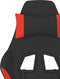 vidaXL - Gamestoel - met - voetensteun - stof - zwart - en - rood