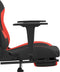 vidaXL - Gamestoel - met - voetensteun - stof - zwart - en - rood