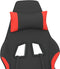 vidaXL - Gamestoel - met - voetensteun - stof - zwart - en - rood