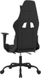 vidaXL - Gamestoel - met - voetensteun - stof - zwart - en - wit