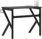 vidaXL - Gamingbureau - met - K-vormige - poten - 90x60x75 - cm - zwart