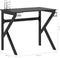 vidaXL - Gamingbureau - met - K-vormige - poten - 90x60x75 - cm - zwart