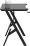 vidaXL - Gamingbureau - met - Y-vormige - poten - 110x60x75 - cm - zwart