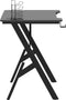vidaXL - Gamingbureau - met - Y-vormige - poten - 90x60x75 - cm - zwart