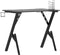 vidaXL - Gamingbureau - met - Y-vormige - poten - 90x60x75 - cm - zwart