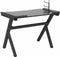 vidaXL - Gamingbureau - met - Y-vormige - poten - LED - 110x60x75 - cm - zwart