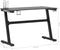 vidaXL - Gamingbureau - met - Z-vormige - poten - LED - 110x60x75 - cm - zwart