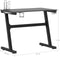 vidaXL - Gamingbureau - met - Z-vormige - poten - LED - 90x60x75 - cm - zwart