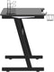 vidaXL - Gamingbureau - met - Z-vormige - poten - LED - 90x60x75 - cm - zwart